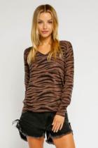 Zebra V Neck Sweater
