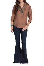  V Neck Long Sleeve Blouse