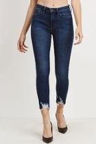  Hem Fray Skinny-jeans