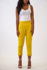  Yellow Linen Crop Pant