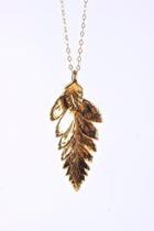  Gold Fern Necklace