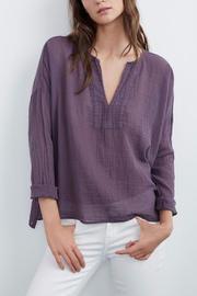  Open-neck Gauze Blouse