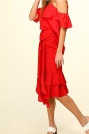  Red Ruffle Skirt