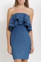  Ruffle Denim Dress