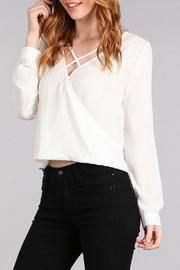  Criss Cross Overlap Blouse