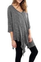 Crochet V Neck Sweater