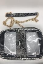  Clear Python Handbag