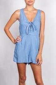  Denim Tie-front Romper