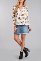  Floral V Neck Blouse