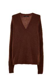  Mohair V-neck Pullover