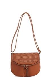  Camel Studed Satchel
