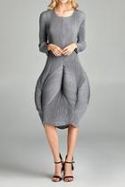  Blooming Pleated Dress