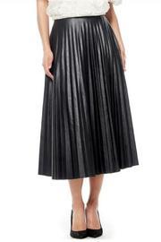  Leather Pleated Skirt
