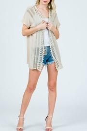  Lace-trimmed Wrap Top