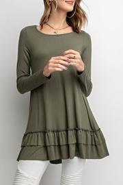  Long-sleeve Ruffle Tunic
