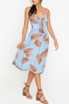  Tropical-print Midi Dress