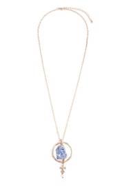  Sapphire-goldtone Necklace