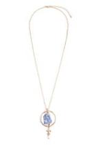  Sapphire-goldtone Necklace