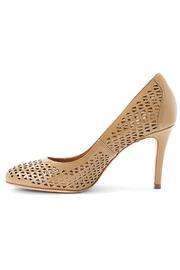  Beige Patent Pumps
