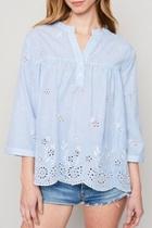  Woven Embroidered Blouse