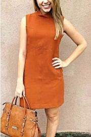  Orange Structured Dress