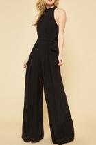  Halter Woven Jumpsuit