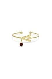  Garnet Initial Bracelet