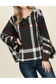  Plaid Dolman Top