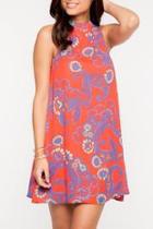  Red Paisley Dress