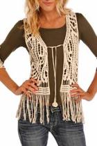  Crocheted Fringe Vest