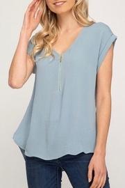  Dusty Blue Blouse