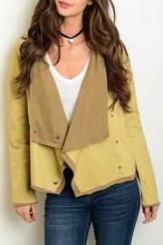  Khaki Draped Jacket