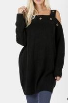  Black Eyelet-detail Tunic