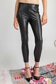  Black Faux-leather Pants
