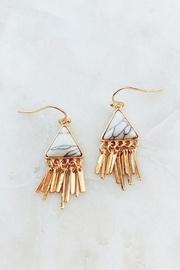  Howlite Fringe Earrings