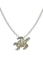  Seaside-pave Turtle Necklace