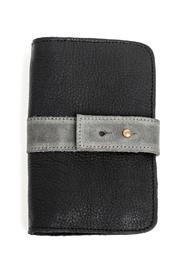  Black Grey Leather Wallet