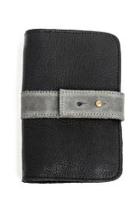  Black Grey Leather Wallet