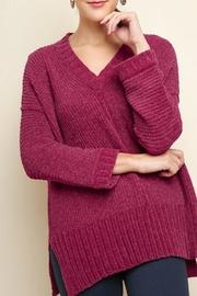  V-neck Chenille Sweater