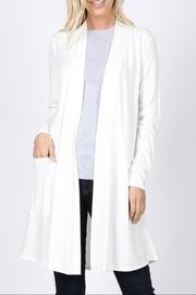  Ivory Slouchy-pocket Cardigan