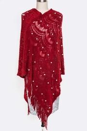  Crochet Pearl-accent Fringe-poncho