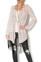  Striped Fringe Sweater