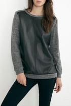 Faux Leather Top