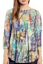  Floral Abstract Top