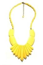  Yellow Statement Necklace