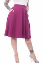  Magenta Swing Skirt