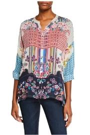  Patch Button-down Blouse
