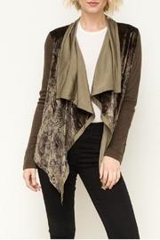  Edith Mixed-fabric Cardigan