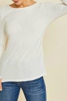  Ribbed Plunge-back Twist-top