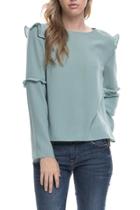  Seafoam Ruffle Top